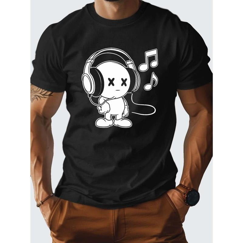 Character headphones G500 cotton men's T-shirt with comfortable fit Made in USA Hoodie, Sweatshirt | GrindPrints.com