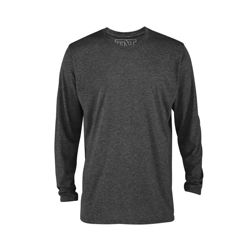 Charcoal Heather Long Sleeve T-Shirt - Gray Hoodie, Sweatshirt | GrindPrints.com