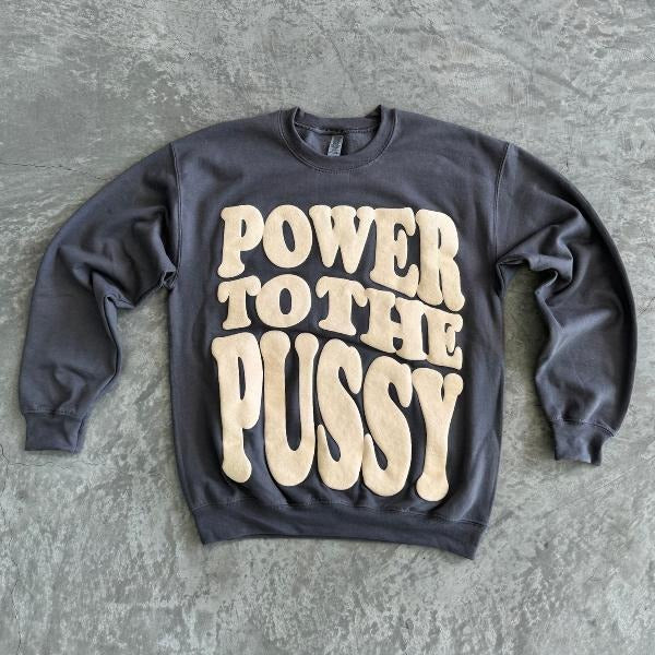 Charcoal Power to the P Long Sleeve Casual Comfort T-Shirts, Hoodie, Sweatshirt | GrindPrints.com