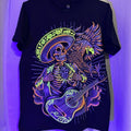 Charro Aguila T-Shirt - Black Shirt Featuring Colorful Aguila Skeleton Graphic Design Hoodie, Sweatshirt | GrindPrints.com