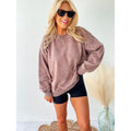 Chasing Calm Oversized Brown Acid Wash Pullover T-Shirts, Hoodie, Sweatshirt | GrindPrints.com