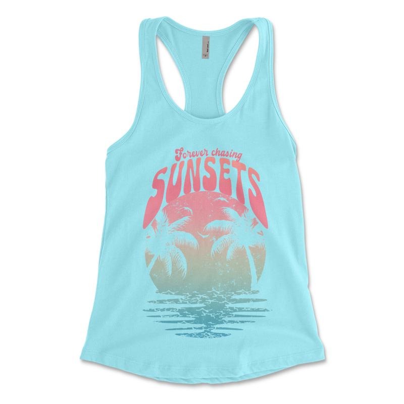 Chasing Sunsets Summer T-shirt - Summer Tee - Graphic Tee - Oversize T-shirt Hoodie, Sweatshirt | GrindPrints.com