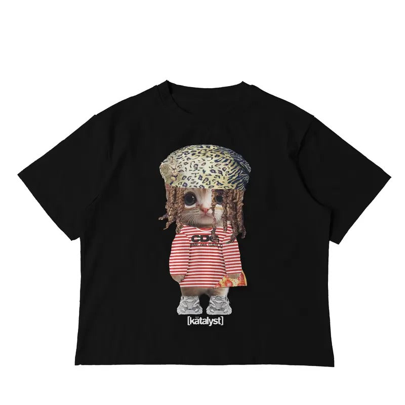 Che Kitty Tee Boxy Crop Hoodie, Sweatshirt | GrindPrints.com
