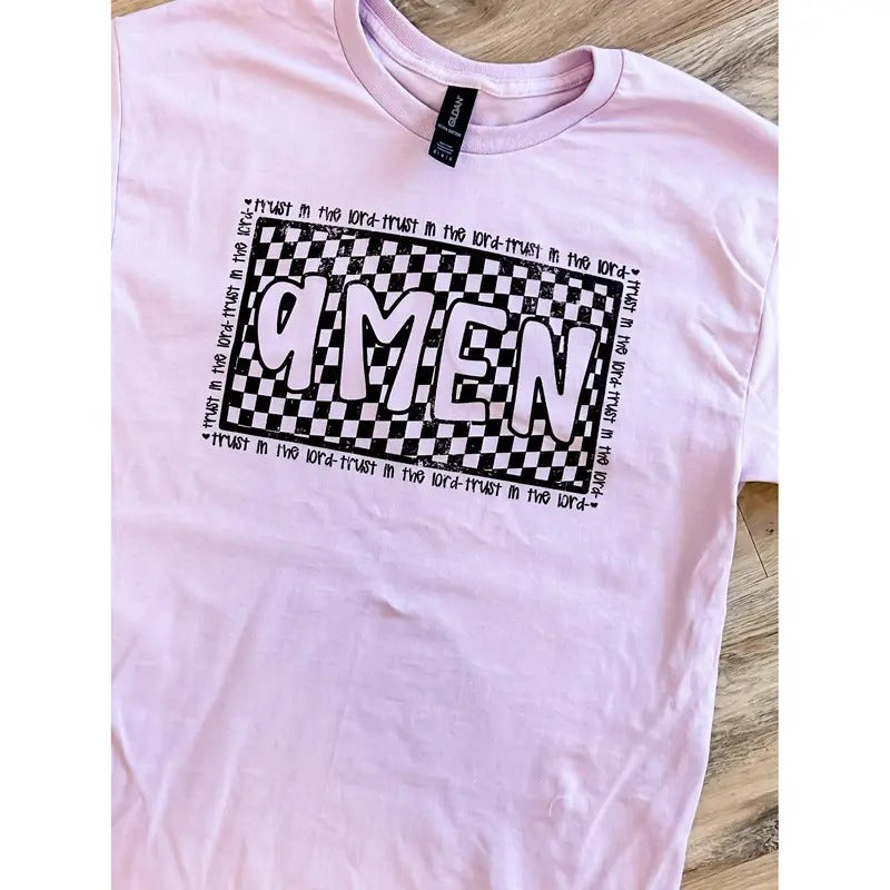 Checker Amen Graphic Tee Hoodie, Sweatshirt | GrindPrints.com