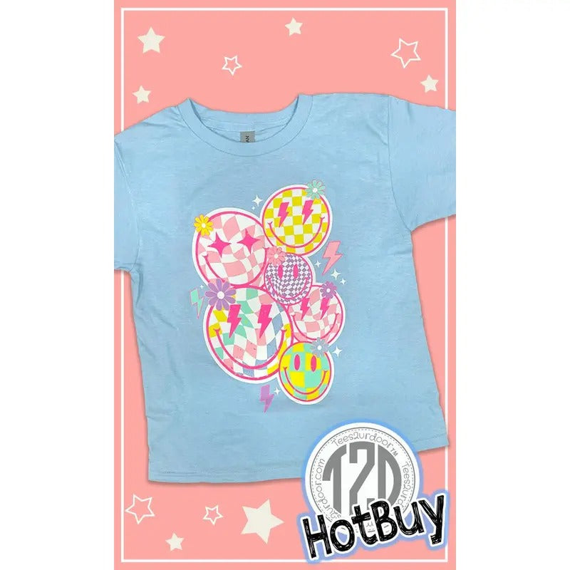 Checkerboard Smiley Face Youth Graphic Shirt Hoodie, Sweatshirt | GrindPrints.com