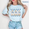 Checkered Coquette Goose Comfort Colors T-Shirt 'NLB' Hoodie, Sweatshirt | GrindPrints.com