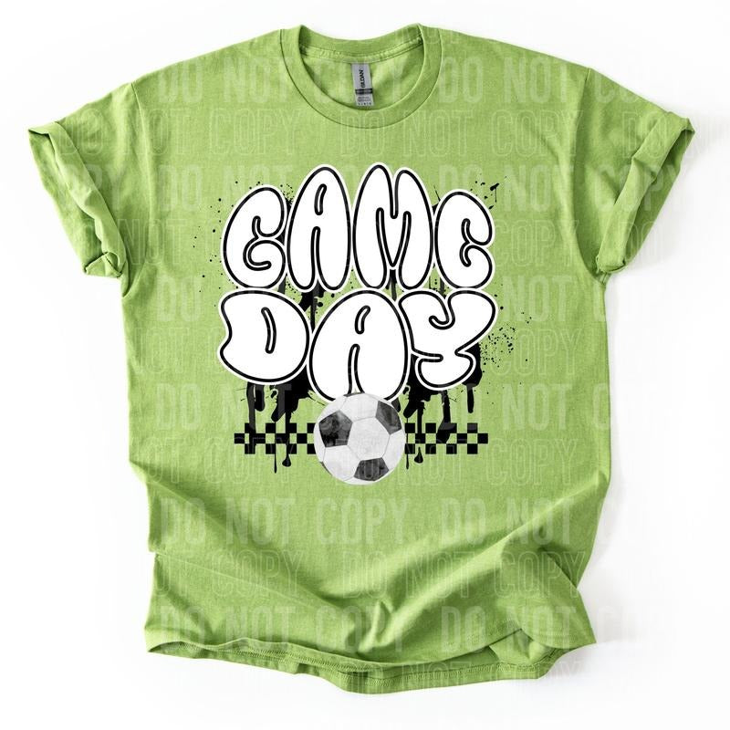 Checkered Game Day Soccer DTF Transfers - THIS IS NOT A SHIRT Hoodie, Sweatshirt | GrindPrints.com