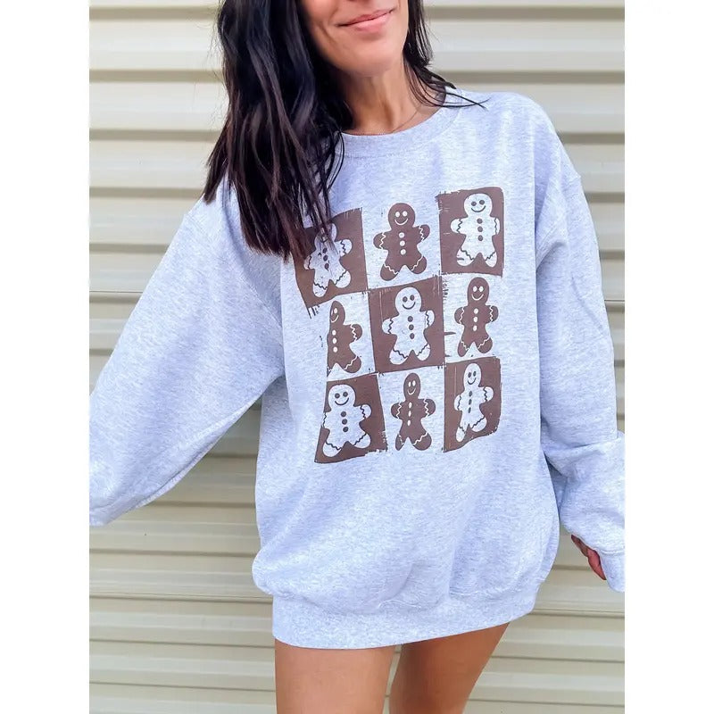 Checkered Gingerbread Graphic Top T-Shirts, Hoodie, Sweatshirt | GrindPrints.com