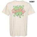 Checkered Lucky Shamrock Comfort Colors T-Shirt Hoodie, Sweatshirt | GrindPrints.com