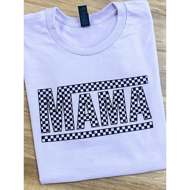 Checkered Mama Graphic Tee Hoodie, Sweatshirt | GrindPrints.com