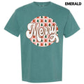 Checkered Merry Circle Comfort Colors T-Shirt Hoodie, Sweatshirt | GrindPrints.com