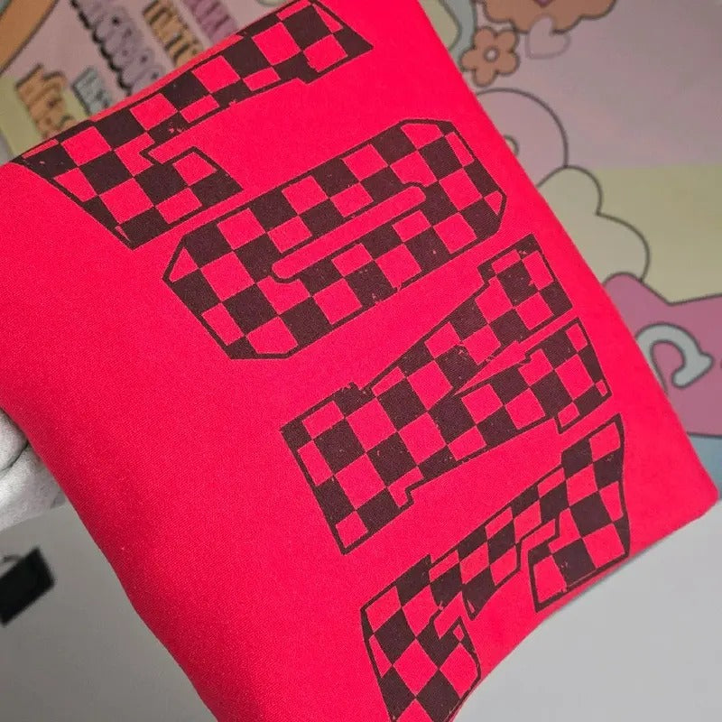 Checkered Print Love Cozy Valentines Day Sweatshirt T-Shirts, Hoodie | GrindPrints.com