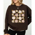 Checkered Pumpkins, Daisies, Flowers, Cute, Retro, Hippie, Positivity, Halloween, Autumn, Fall Sweatshirt T-Shirts, Hoodie