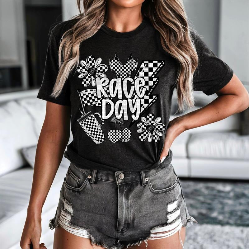 Checkered Race Day DTF Transfers - THIS IS NOT A SHIRT Hoodie, Sweatshirt | GrindPrints.com