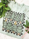 Checkered Tree Graphic Sweatshirt T-Shirts, Hoodie | GrindPrints.com