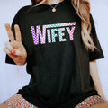Checkered Wifey Tee, Newlywed Graphic Tee Women, Wedding Gift Shirt, Bridal Shower Gift Tee, Bride Bachelorette Party...