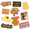 Cheese Stickers Extra Large Stickers for Adults Funny Adhesives with Memes Sarcastic  Funny Food  Multi T-Shirts, Hoodie,...