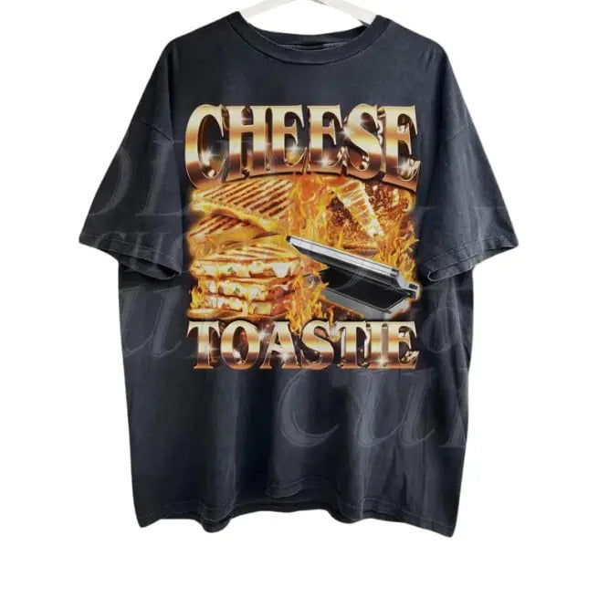 Cheese Toastie Vintage 90s Vaporwave Retro Food Lover Funny Gag Weird Shirts Tropical T-Shirts, Hoodie, Sweatshirt