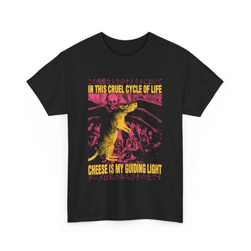 Cheese is My Guiding Light Rat T-Shirt Hoodie, Sweatshirt | GrindPrints.com
