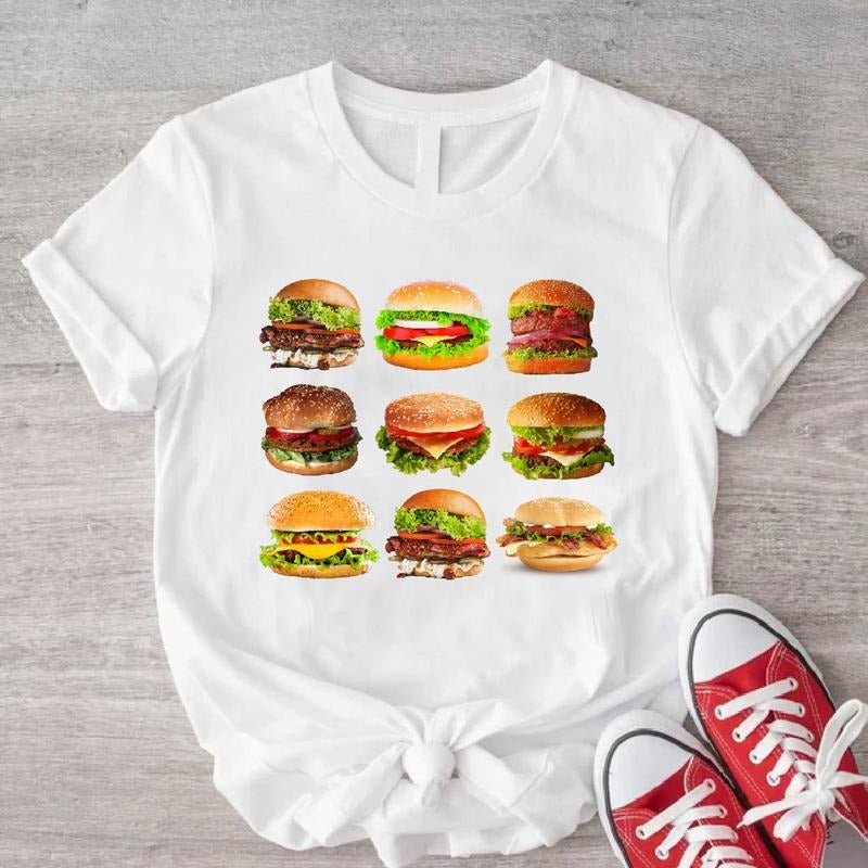 Cheeseburger Fast Food Burger Lover Shirt Burger Foodie Friend Short Sleeve Burger Shirt T-Shirts, Hoodie, Sweatshirt