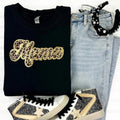 Cheetah Mama Chenille Patch Sweatshirt T-Shirts, Hoodie | GrindPrints.com