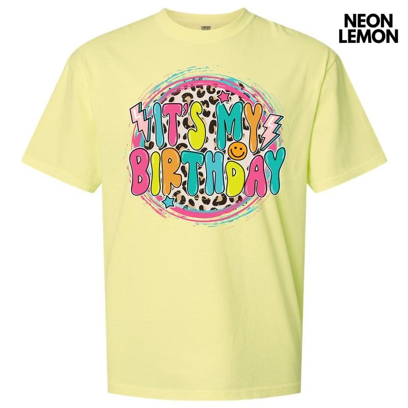 Cheetah My Birthday Comfort Colors T-Shirt 'NLB' Hoodie, Sweatshirt | GrindPrints.com