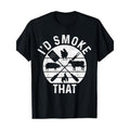 Chef Butcher BBQ I'd Smoke That Pork Beef Funny Father's Day T-Shirt 100%Cotton