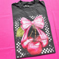 Cherries & Bows Comfort Colors T-Shirt Hoodie, Sweatshirt | GrindPrints.com
