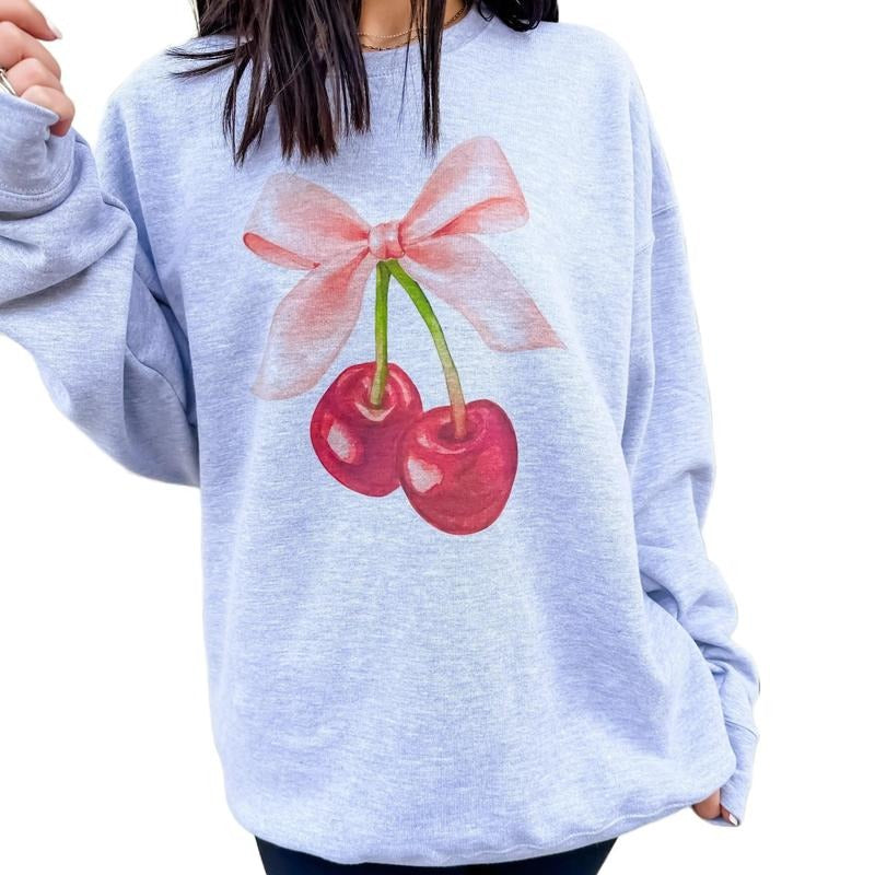 Cherries Graphic Sweatshirt T-Shirts, Hoodie | GrindPrints.com