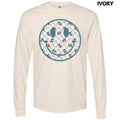 Cherry Checkered Happy Face Long Sleeve Comfort Colors T-Shirt 'NLB' Hoodie, Sweatshirt | GrindPrints.com