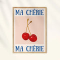 Cherry Poster, Retro Wall Art, 70s Psychedelic Print, Funky Wall Decor, Aesthetic Print, Ma Cherie, Poster Prints No...