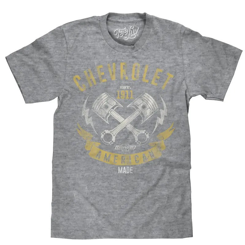 Chevrolet American Made T-Shirt - Gray Hoodie, Sweatshirt | GrindPrints.com
