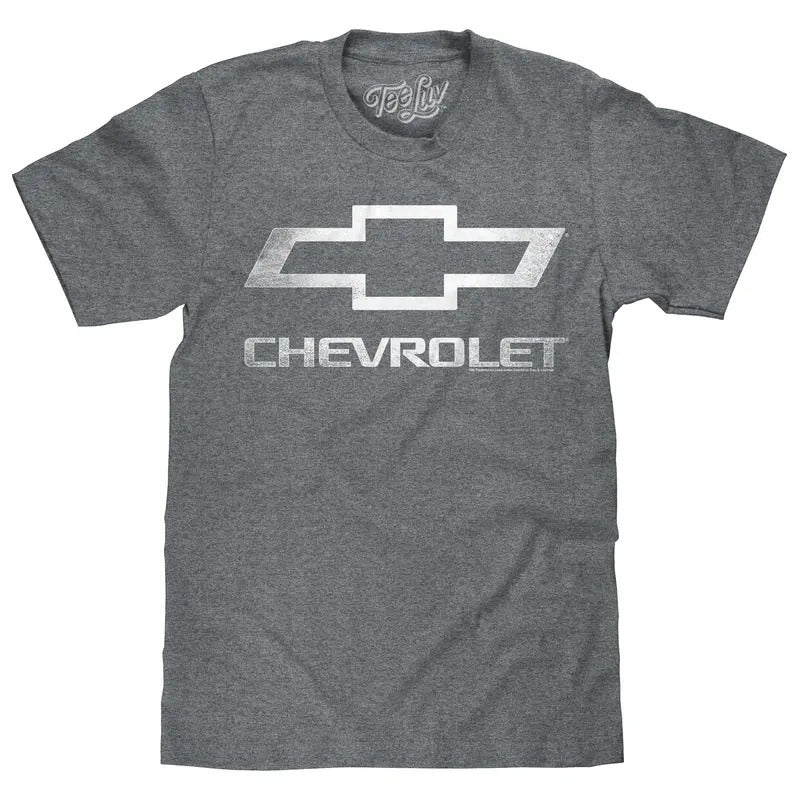Chevrolet Bowtie Logo T-Shirt - Gray Hoodie, Sweatshirt | GrindPrints.com