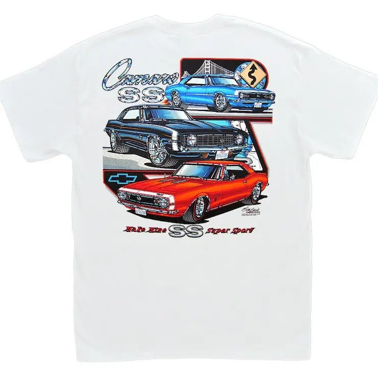 Chevrolet Camaro SS White T-Shirt 1967 1968 1969 - Motion Copo Rs SS 350 396 427 Hoodie, Sweatshirt | GrindPrints.com