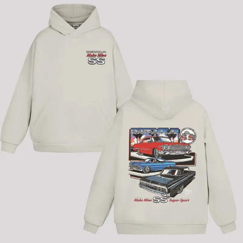 Chevrolet Impala SS Hoodie - Chevy Super Sport 409 1963 1964 1965 1966 T-Shirts, Sweatshirt | GrindPrints.com