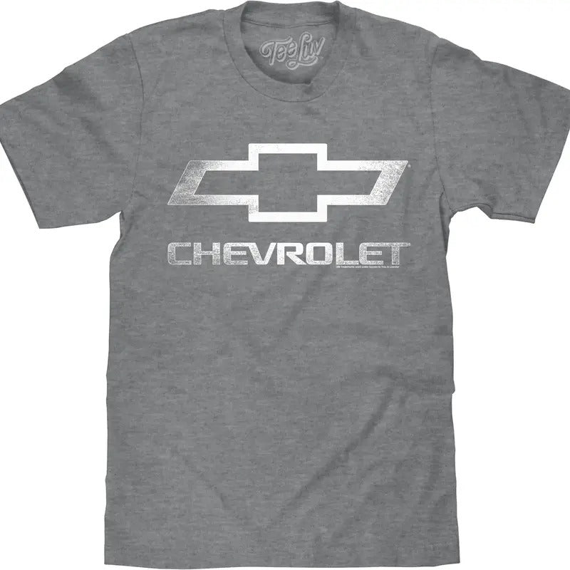 Chevrolet Logo Big and Tall T-Shirt - Gray Hoodie, Sweatshirt | GrindPrints.com