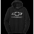 Chevrolet Logo Pullover Hooded Fleece Sweatshirt - Black T-Shirts, Hoodie | GrindPrints.com