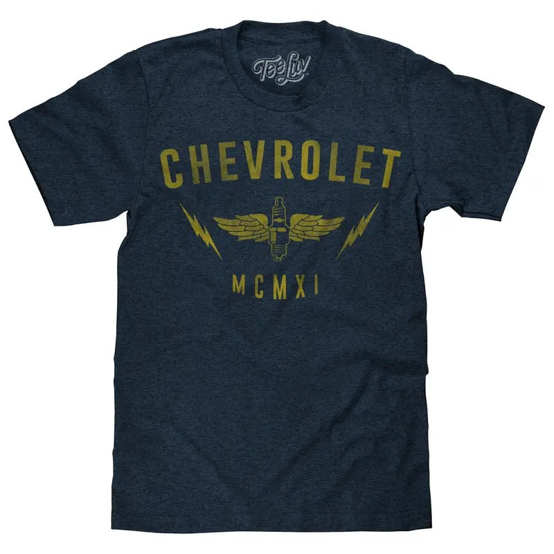 Chevrolet MCMXI T-Shirt - Navy Hoodie, Sweatshirt | GrindPrints.com