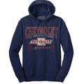 Chevy American Classic Pullover Hooded Sweatshirt - Navy T-Shirts, Hoodie | GrindPrints.com