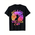 Chic 'Just A Girl Who Loves Cats' Cotton T-Shirt for Women