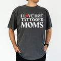 ChicCotton I Love Hot Tattooed Moms Comfort Colors Graphic Tee, Funny Tattoos Lovers T-shirt For Men, Tatted Mom...