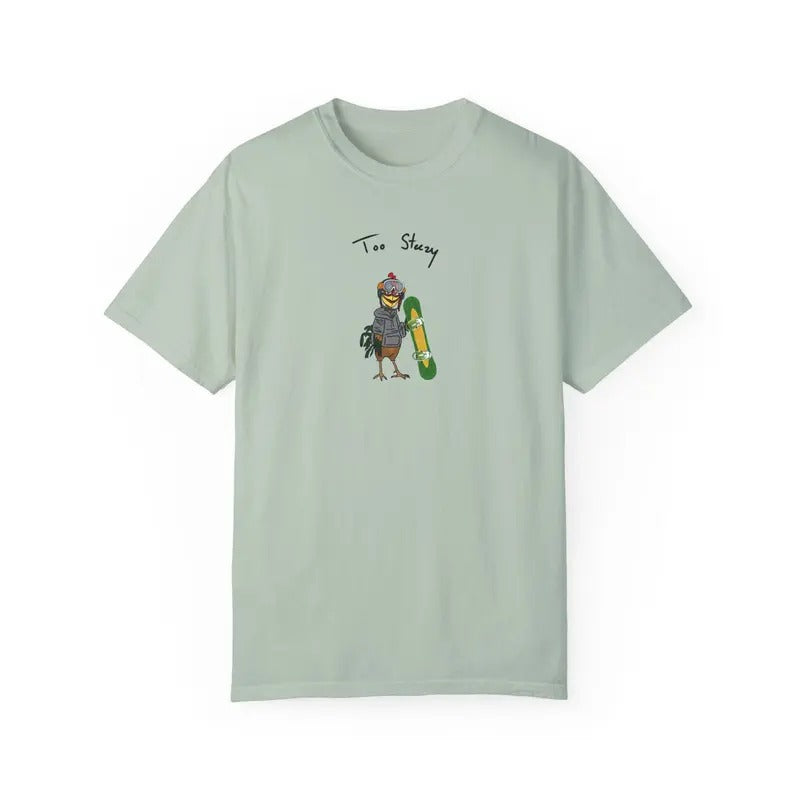 Chicken Joe Snowboarding Tee, Surf's Up Movie Fan Shirt, Stylish Unisex Jersey, Too Steezy Top, Beach Lover Gift, Ocean...