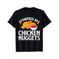 Chicken Nuggets Sauce Lightning Power Funny Sayings Men's T-shirt Trendy Cotton Tops Short Sleeve, Street Style Short...