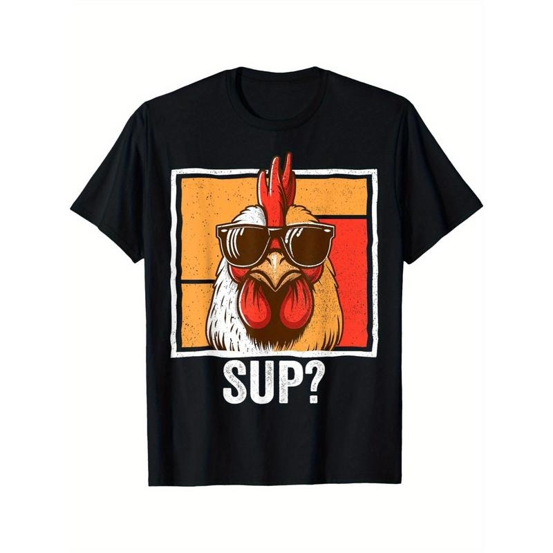 Chicken Sunglasses Animal Farm Funny For Farmer Men T-Shirt made in usa Hoodie, Sweatshirt | GrindPrints.com