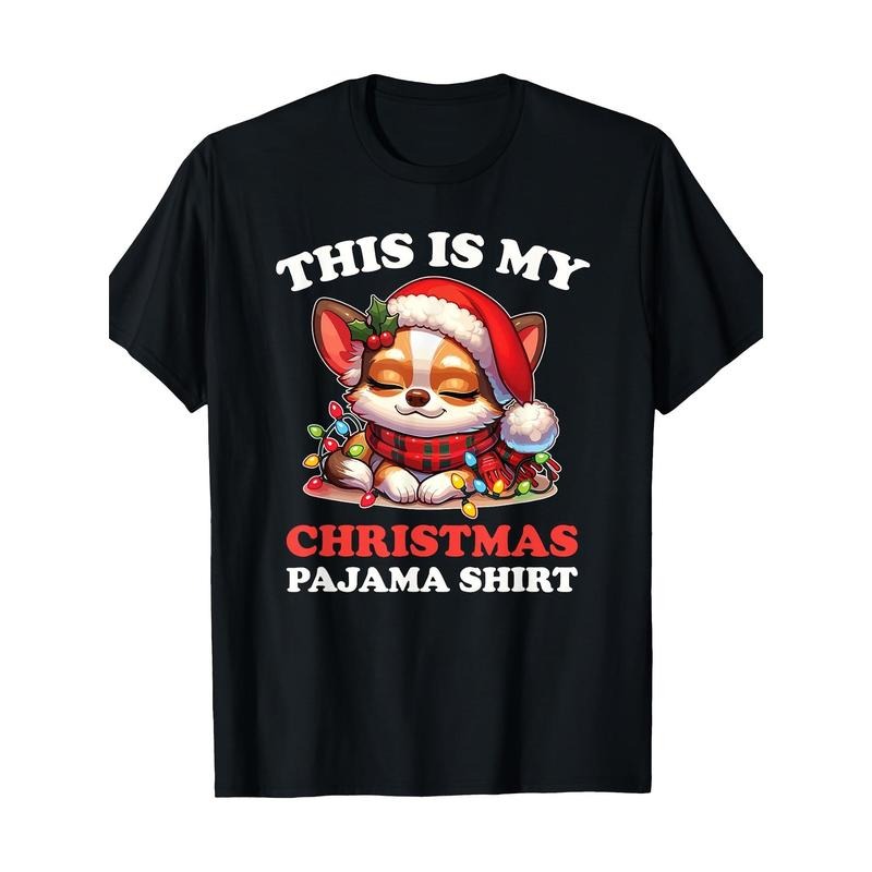 Chihuahua Weihnachten This Is My Christmas Pajama 220g 100% Cotton T-Shirt made in usa Hoodie, Sweatshirt | GrindPrints.com