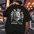 Child Of God - Galatians 3 26 - Aesthetic Jesus Lord Shirt Casual Style Crew Neck Short Sleeve T-Shirt Tops Trendy for...