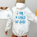 Child of God Hoodie - Christians 2 Side Hoodie, Unisex Vintage Coquette Crewneck Hoodie Casual Fashion T-Shirts, Sweatshirt