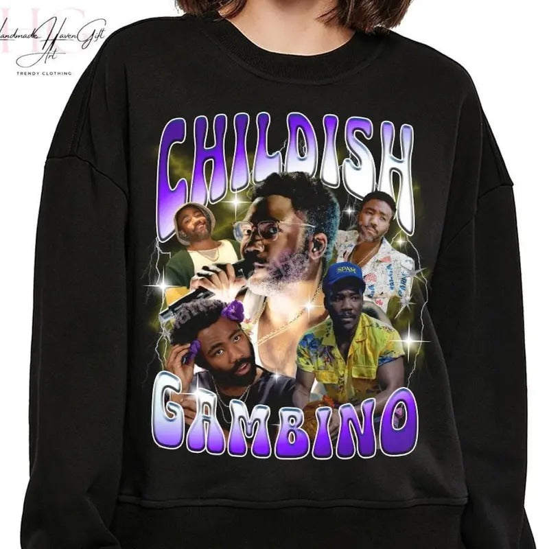 Childish Gambino Vintage Shirt, Childish Gambino 90s Rap Tee, Gift For Woman and Man Unisex T-Shirt Hoodie, Sweatshirt