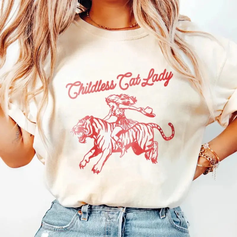 Childless Cat Lady Kamalla Shirt, Kamalla Harris President 2024 Shirt, Feminist T Shirt, Womens Power, Vote 2024, Girl...