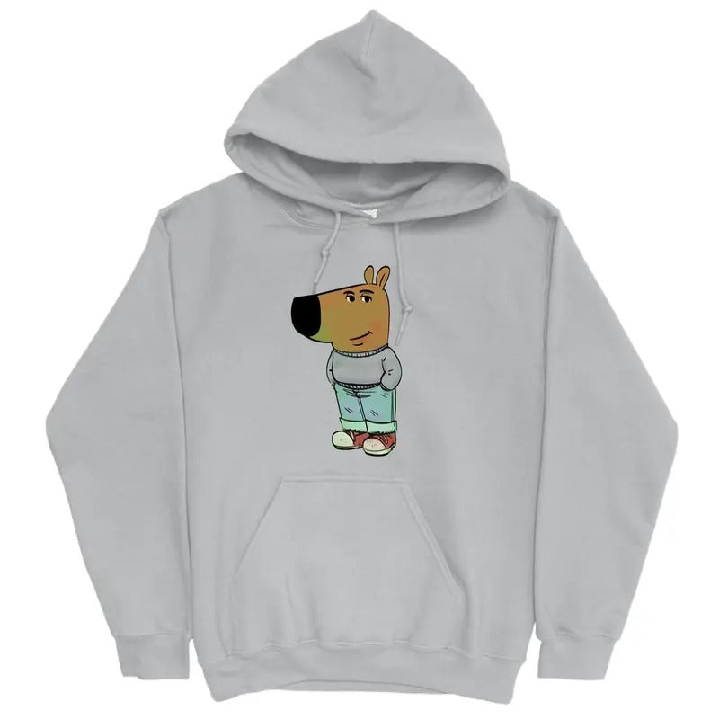 Chill Guy Funny Hoodie Meme Dog Hoodie Menswear T-Shirts, Sweatshirt | GrindPrints.com